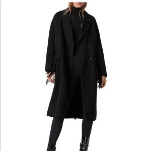 **ISO** ALL SAINTS FRINGE COAT - Black Size 10 or 12